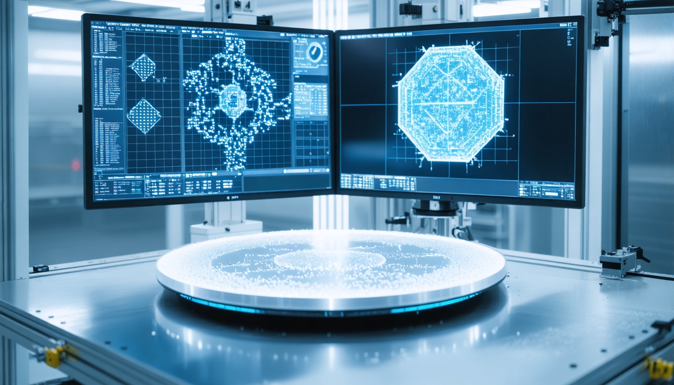 Semiconductor wafer inspection station in clean room