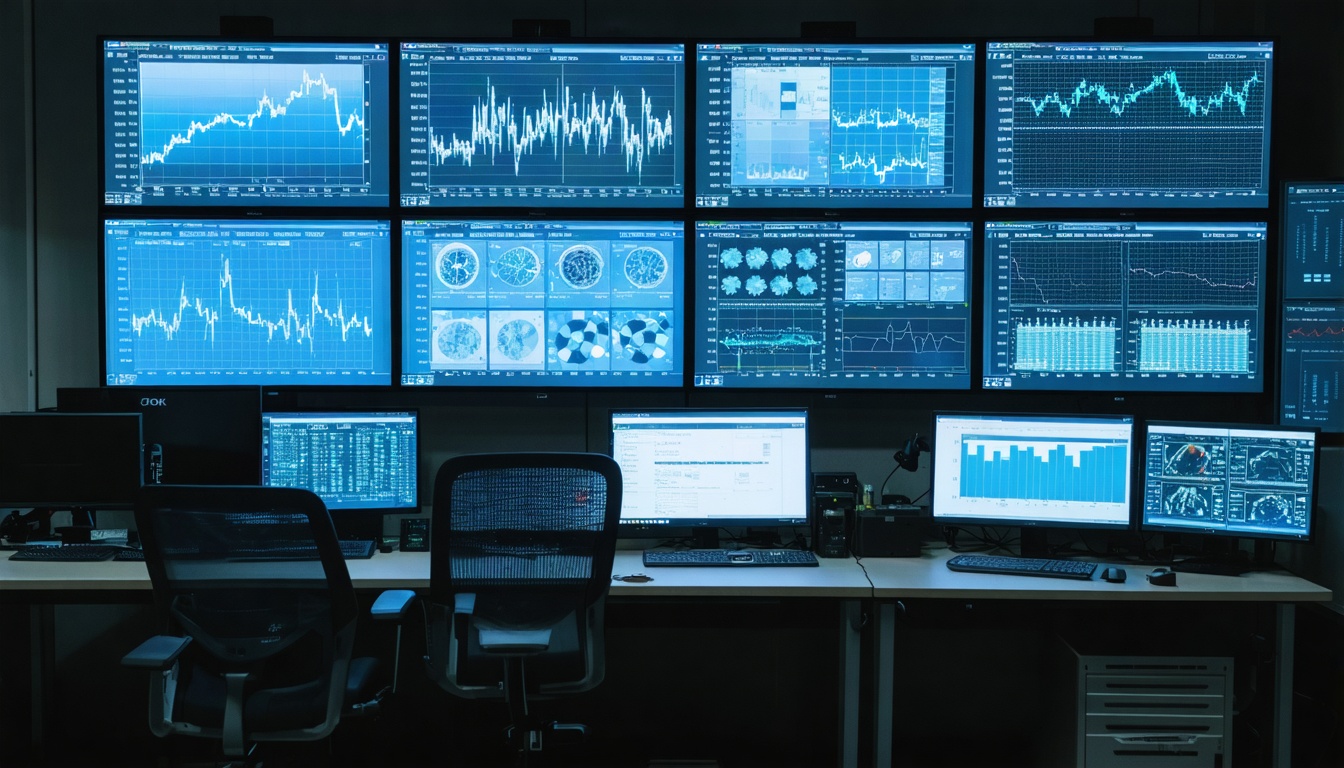 Fab engineer at process control workstation